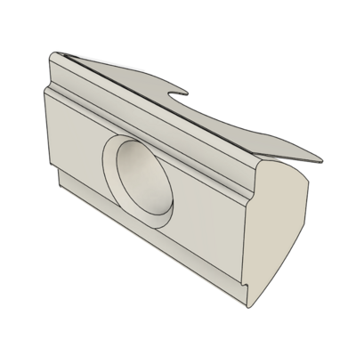 MODULAR SOLUTIONS ZINC PLATED FASTENER<br>M8 LONG RECTANGLE NUT W/POSITION FIX